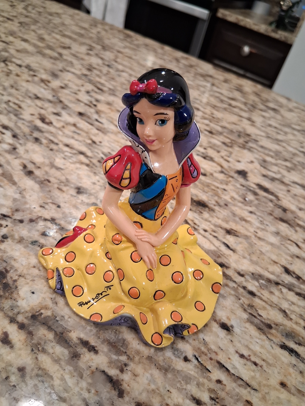 Disney Romero Britto Pop Art Seated Snow White Figurine 4"